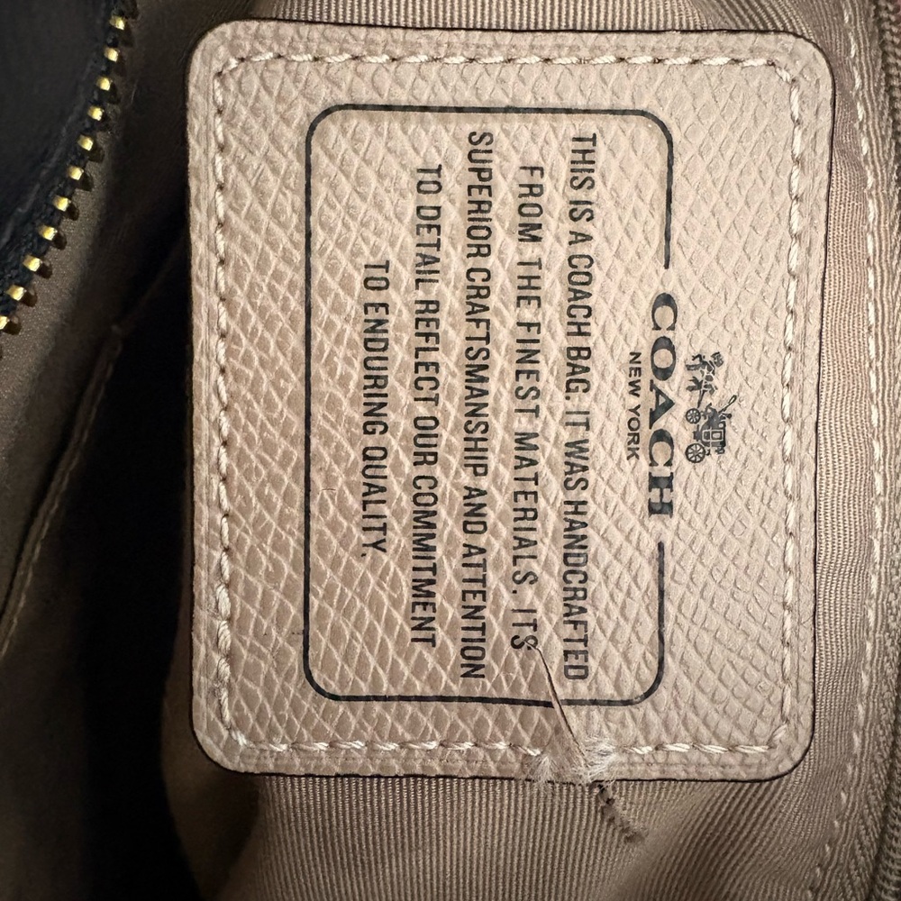 Coach Black Tote with Gold Accents - Picture 5 of 12